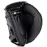 KRTOYUST® Baseball Catcher Mitts,Performance Composite Leather Catcher's Glove for Youth Adult | Right Hand Throw (Black, 33 inch)