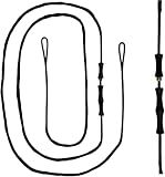 DeeRace Traditional Recurve Bow String and Bowstring Finger Savers Set, Dacron Bow String with Finger Guards (AMO 62” (Actual Length 58”), 12 Strands (Recommended for up to 40 lbs))