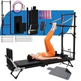 BIOCOR TowerPlus 93" Foldable Pilates Reformer with Attachable Tower
