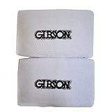 Gibson Athletic Gymnastics Wristbands | Thick Cotton Wrist Sweatband Under Grips for Sweat Absorption - Enhanced Wrist Protection, Joint Support & Comfort During Training & Performances - White