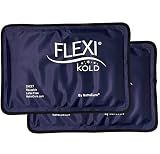 2 FlexiKold Gel Ice Packs - Ice Packs for Injuries Reusable, Back Pain Relief, Knee Ice Pack Wrap, After Surgery, Ice Pack for Knee - 6303-COLD-2PK by NatraCure - Medium – 2PK