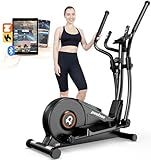 pooboo Elliptical Machine, Elliptical Exercise Machine with 16-Level Resistance&Hyper-Quiet Magnetic Driving System, Elliptical Machine for Home with LCD Monitor&15.5IN Stride, 350LBS Weight Capacity