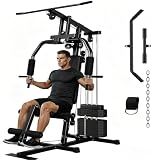 Home Gym Station,100LBS Weight Stack LAT Pulldown Full Body Workout Machine