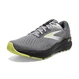 Brooks Men’s Ghost 16 Neutral Running Shoe - Primer/Grey/Lime - 10 Medium
