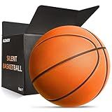 ALDWDY Silent Basketball Size 7 (29.5") – Grooved Airless Indoor Basketball for Quiet Dribbling and Indoor Training, Pro PU Foam Ball – Real Feel Higher Bounce Quieter