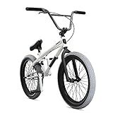 Mongoose Legion L40 Kids Freestyle BMX Bike, Intermediate Rider, Boys and Girls Bikes, 20-Inch Wheels, Hi-Ten Steel Frame, Micro Drive 25x9T BMX Gearing, White