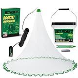 American Pro Cast Net (6-ft) - 4ft/6ft/8ft/10ft/12ft - 3/8" Mesh - Real Lead 1-lbs/ft Double Line - 2025 Upgraded & Optimized - Old Salt Premium Cast Nets for Fishing- E-Book & Utility Box Included