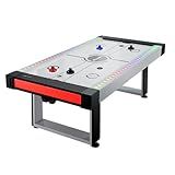 Atomic Vibe 84” Air Hockey Table – Full‑Size Arcade Game with LED Lights, Sound Effects, 3 Game Modes, Electronic Scoring, 120V Motor & Light‑Up Accessories
