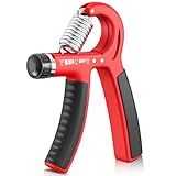 FitBeast Grip Strengthener Forearm Strengthener, Adjustable Hand Grip for Strength Training & Rehabilitation, 10-132 lbs Resistance, Ideal for Athletes and Physical Therapy (1 Piece Red)