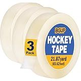 BGUP 3 Roll Multipurpose Hockey Tape Bulk Clear Hockey Tape,Hockey Stick Tape has Strong Viscosity & High Elasticity for Hockey, Soccer, Lacrosse-Great Sports Gift
