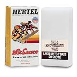 Hertel Super HotSauce All Temperature Ski and Snowboard Wax - Easy to Apply, Rub On or Iron On Hot Wax for Snowboards and Skis - Made in USA, All Weather Conditions (340 g)
