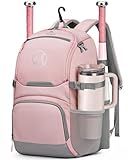 MATEIN PRO Girls Softball Bag with Helmet Net, Lightweight Softball Backpack with Ventilated Shoe Compartment & Organizer Pocket, Youth Baseball Bag with Side Pockets for 40oz Tumbler & TBall Bats