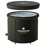 The Pod Company Standard Ice Bath Tub, 84 Gallon Cold Plunge Tub with Cover Lid, Portable Inflatable Ice Plunge Tub for Adults, Side Drain, Chiller Compatible (Requires Conversion Kit)