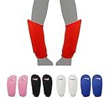 Muka Sports Classic Forearm Elasticated Guard for Men & Women Adult Sparring Pads Arm Protection Sleeves Pair (Red, S/M)