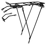 Ventura Economical Bolt-On Bicycle Carrier Rack, Adjustable Fit for 26"/28"/700c, Steel , Black