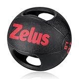 ZELUS Medicine Ball with Dual Grip| 10/20 lbs Exercise Ball |Weight Ball with