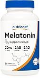 Nutricost Melatonin 20mg, 240 Capsules, Non-GMO & Gluten Free