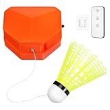 UKCOCO Badminton Rebound Trainer : Self Training Badminton Trainer with Elastic Cord and Remote Control for Home, 3.54X2.95X1.57in
