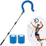Adjustable Volleyball Spike Trainer with Question Mark Hook-Durable Lightweight Hitting Trainer Equipment for Serving, Spiking and Jump Training-Real Ball Feel - Ideal for Beginners and Pros (No Ball)