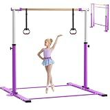 EL&IT·Wings Gymnastic Kip Bar, Adjustable Height 3-5FT, 300LB Capacity, Kid