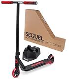 Sequel Ignite Pro Scooter, Pro Stunt Scooter Complete Trick Scooter for Kids 8+, Beginner Skatepark BMX Scooter (Black/Red)