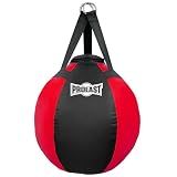 PROLAST Wrecking Ball Heavy Punching Bag for Adults, Hook and Uppercut, Body Snatcher, Boxing, MMA, Muay Thai Training Equipment, Filled, 65 lbs, Classic Logo, Red/Black