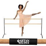 Ballet Barre Portable for Home or Studio, Freestanding Adjustable Bar for Stretch, Balance, Pilates, Dance or Active Workouts, Single or Double Bar, Kids and Adults