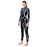 Wetsuit Women by Aqua Polo | Womens Wetsuit 3mm Neoprene Full Wetsuit | Wet Suits for Women in Cold Water | Mystique (Black, 6T)