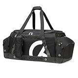 TRAILKICKER Extra Large Hockey Bag, Durable Sports Equipment Duffle with Multiple Pockets, Perfect for Ice Hockey and Sports Gear, Black