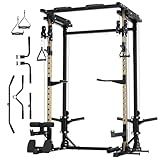 MAJOR FITNESS Drone3 Power Rack, 2500lbs Multi-Function Home Gym Squat Rack with Dual Pulley System, Pull-Up Bar & J-Hooks, Heavy-Duty Steel Frame for Maximum Stability & Strength Training