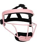 Dinictis Softball Face Mask, Lightweight, Comfortable, with Wide Field Vision, Durable and Safe Face Guards, Premium Protective Softball Fielder's Mask-Pink-Child(S)
