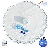 Drasry Saltwater American Fishing Cast Net 3/8inch Mesh Size for Bait Shrimp Trap Fish Heavy Duty Sinkers Throw Net 3FT to 12FT Radius 3FT Radius
