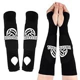 Ymapinc 1 Pair Arm Sleeves Volleyball, Passing Hitting Forearm Sleeves with Protection Arm Pads and Thumb Hole Volleyball Practice Protection from Sting for Girls Boys Youth Women
