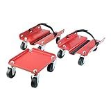 KASTFORCE Snowmobile Dolly Set Max Supporting 1500Lbs with Heavy Duty Straps Firmly Attaching on Skis KF2011