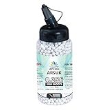 ARSUK 6mm Airsoft BBS – Seamless Plastic Pellets for Precision Target Practice & Airsoft Gameplay BBS for Airsoft Magazines and Accessories (0.25g BBS 2K Bag White)