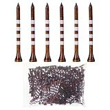 weyleity Bamboo Golf Tees 200 Pack 3-1/4 inch Length Brown/Gray