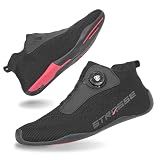 STRASSE STR180 Sim Racing Shoes High Cut - Dial Fit System, Ultra-Thin Sole for Pedal Feel, Breathable Mesh, Ankle Support for iRacing Acc GT7 (Black, S)