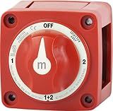 Blue Sea Systems 4‑Position Mini Selector Battery Switch, Red, 6007 m‑Series