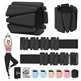 Adjustable Wearable Pilates Wrist & Ankle Weights For Women & Men | Arm & Leg Weights Silicone Wrist Bangles For Home Gym Workout, Travel, Yoga, Barre, Strength Training-Set Of 2 Weights (1lb Each)