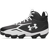 Under Armour Men's Spotlight Hammer Football Cleats, (001) Black/White/White, 11, US