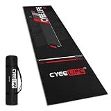 CyeeLife Darts Mat,297 X 66cm Professional Non Slip Carpet Mats for Floor and Dart Tips Protection,Black