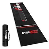 CyeeLife Darts Mat,297 X 66cm Professional Non Slip Carpet Mats for Floor and Dart Tips Protection,Black