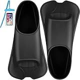 Swim Fins, Happyouth Swim Training Fins Short Fins Silicone Swim Flippers Swimming Fins with Mesh Bag for Lap Swimming Kids Adult Men Women