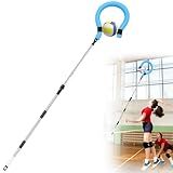 Volleyball Spike Trainer - Adjustable Height 63"-77" with Question Mark Hook, Durable Lightweight for Serving, Spiking & Jump Training - Real Ball Feel, Ideal for Beginners to Pros (No Ball Included)