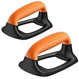 SELEWARE Push Up Bars Parallettes bars Pushup Stands Push Up Handle, Orange