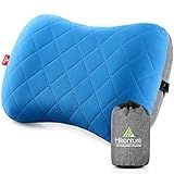 Hikenture Ultralight Inflatable Washable Pillow with Removable Cover for Neck Lumber Support - Upgrade Backpacking Pillow for Camping, Travel, Hiking, Backpacking (Blue)