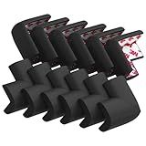 12 Pack Soft Corner Protector Baby Proofing Edge and Corner Guards, Safety Pre-Taped Rubber Foam Furniture Bumper for Fireplace, Table, Stair, Cabinet (Black)