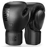 Boxing Gloves for Men and Women Suitable for Boxing Kickboxing Mixed Martial Arts Muay Thai MMA Heavy Bag Fighting Training (Black12oz)