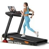 16% Treadmills for Home, Foldable Incline Treadmill with Handle