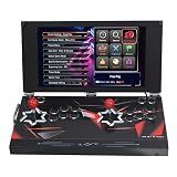 26800 Portable Foldable Tabletop Arcade Console 17.5-inch Screen 1280P Two Players Retro Gaming System, Video Game Console Support Save/Load/Pause VGA and HDMI Output (Red 9800 Retro Cube)